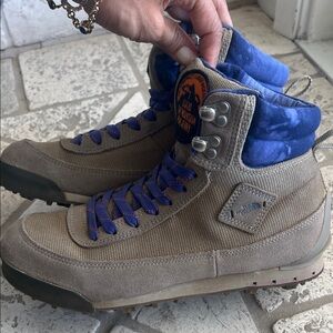 The North Face Brown and Purple Athletic Shoes used once!